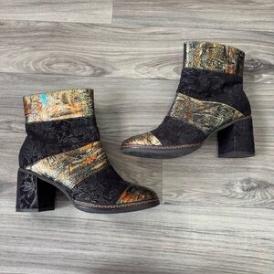 L'Artiste by Spring Step Whitney Leather Ankle Boots Size 38